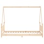 Estructura de cama infantil madera maciza de pino 90x190 cm de vidaXL, Cunas y camas para niños - Ref: Foro24-834507, Precio:...
