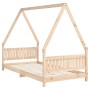 Estructura de cama infantil madera maciza de pino 90x190 cm de vidaXL, Cunas y camas para niños - Ref: Foro24-834507, Precio:...