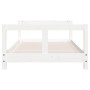 Estructura de cama para niños madera de pino blanco 80x160 cm de vidaXL, Cunas y camas para niños - Ref: Foro24-834430, Preci...