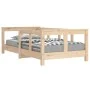 Estructura de cama para niños madera maciza de pino 70x140 cm de vidaXL, Cunas y camas para niños - Ref: Foro24-834426, Preci...