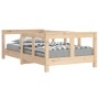 Estructura de cama para niños madera maciza de pino 70x140 cm de vidaXL, Cunas y camas para niños - Ref: Foro24-834426, Preci...