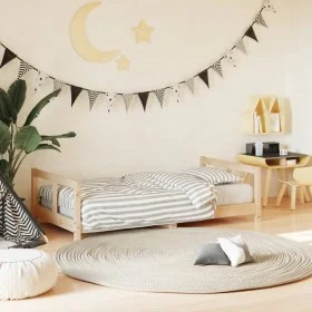 Children's bed frame solid pine wood 80x160 cm by vidaXL, Cribs and beds for children - Ref: Foro24-834429, Price: 81,97 €, D...