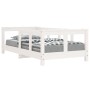 Estructura de cama para niños madera de pino blanco 70x140 cm de vidaXL, Cunas y camas para niños - Ref: Foro24-834427, Preci...