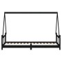 Estructura de cama para niños madera de pino negro 80x200 cm de vidaXL, Cunas y camas para niños - Ref: Foro24-834452, Precio...
