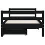 Estructura cama infantil y cajones madera pino negro 80x160 cm de vidaXL, Cunas y camas para niños - Ref: Foro24-834446, Prec...