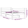 Estructura cama infantil y cajones madera pino negro 80x160 cm de vidaXL, Cunas y camas para niños - Ref: Foro24-834446, Prec...