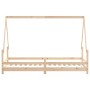 Estructura de cama para niños madera maciza de pino 80x200 cm de vidaXL, Cunas y camas para niños - Ref: Foro24-834480, Preci...