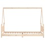 Estructura de cama para niños madera maciza de pino 80x200 cm de vidaXL, Cunas y camas para niños - Ref: Foro24-834495, Preci...
