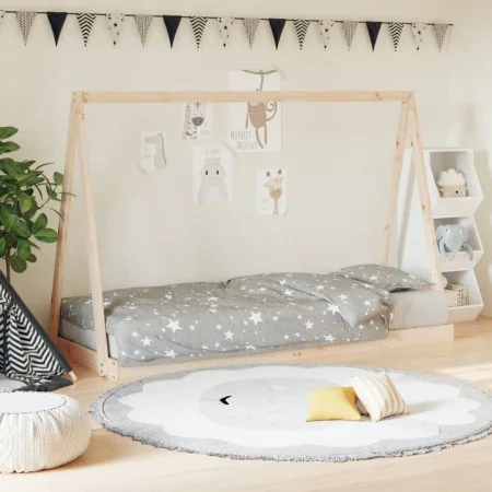 Estructura de cama para niños madera maciza de pino 80x200 cm de vidaXL, Cunas y camas para niños - Ref: Foro24-834534, Preci...