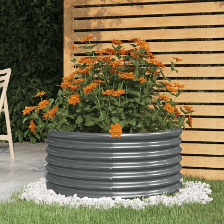 Jardinera acero galvanizado antracita 80x80x36 cm en Macetas y jardineras | Comprar online en Foru.es