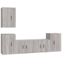 Set de muebles para TV 5 pzas madera contrachapada gris Sonoma en Muebles TV | Comprar online en Foru.es