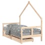 Estructura de cama infantil con cajones madera de pino 80x160cm de vidaXL, Cunas y camas para niños - Ref: Foro24-834543, Pre...