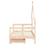 Estructura de cama infantil con cajones madera de pino 80x160cm de vidaXL, Cunas y camas para niños - Ref: Foro24-834543, Pre...
