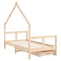 Estructura de cama infantil con cajones madera de pino 80x160cm de vidaXL, Cunas y camas para niños - Ref: Foro24-834543, Pre...