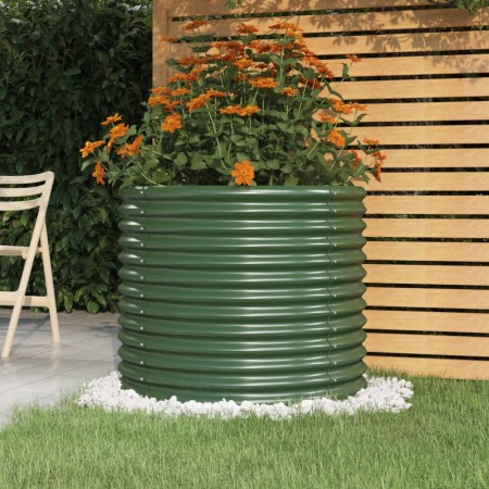 Jardinera de acero galvanizado verde 80x80x68 cm en Macetas y jardineras | Comprar online en Foru.es