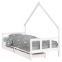Estructura cama niños con cajones madera pino blanco 90x200 cm de vidaXL, Cunas y camas para niños - Ref: Foro24-834553, Prec...
