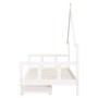Estructura cama niños con cajones madera pino blanco 90x200 cm de vidaXL, Cunas y camas para niños - Ref: Foro24-834553, Prec...