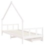 Estructura cama niños con cajones madera pino blanco 90x200 cm de vidaXL, Cunas y camas para niños - Ref: Foro24-834553, Prec...