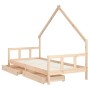 Estructura de cama infantil con cajones madera pino 90x190 cm de vidaXL, Cunas y camas para niños - Ref: Foro24-834546, Preci...