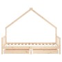Estructura de cama infantil con cajones madera pino 90x190 cm de vidaXL, Cunas y camas para niños - Ref: Foro24-834546, Preci...