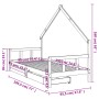 Estructura de cama infantil con cajones madera pino 90x190 cm de vidaXL, Cunas y camas para niños - Ref: Foro24-834546, Preci...