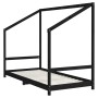 Estructura de cama para niños madera de pino negro 90x190 cm de vidaXL, Cunas y camas para niños - Ref: Foro24-835714, Precio...