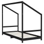 Estructura de cama para niños madera de pino negro 90x190 cm de vidaXL, Cunas y camas para niños - Ref: Foro24-835714, Precio...