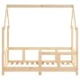 Estructura de cama para niños madera maciza de pino 70x140 cm de vidaXL, Cunas y camas para niños - Ref: Foro24-835721, Preci...