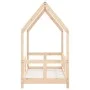 Estructura de cama para niños madera maciza de pino 70x140 cm de vidaXL, Cunas y camas para niños - Ref: Foro24-835721, Preci...