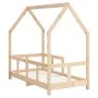 Estructura de cama para niños madera maciza de pino 70x140 cm de vidaXL, Cunas y camas para niños - Ref: Foro24-835721, Preci...