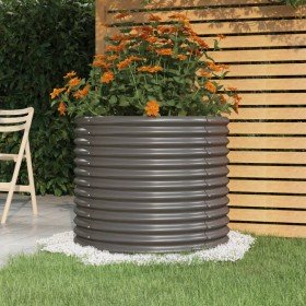 Jardinera de acero galvanizado gris 80x80x68 cm en Macetas y jardineras | Comprar online en Foru.es