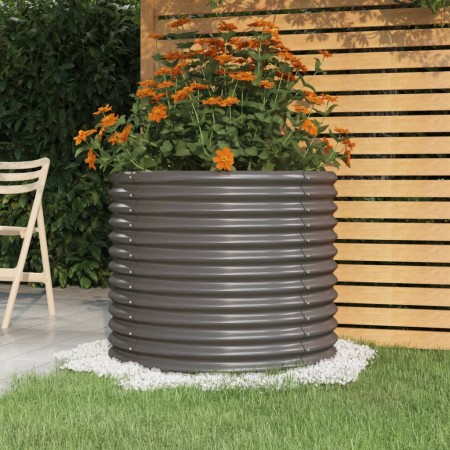 Jardinera de acero galvanizado gris 80x80x68 cm en Macetas y jardineras | Comprar online en Foru.es