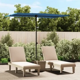Garden umbrella with light blue aluminum pole 2x1.5 m by vidaXL, Umbrellas - Ref: Foro24-47343, Price: 44,94 €, Discount: %