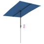 Sombrilla de jardín con palo de aluminio azul celeste 2x1,5 m de vidaXL, Sombrillas - Ref: Foro24-47343, Precio: 49,99 €, Des...