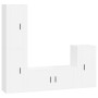 Set de muebles para TV 4 piezas madera contrachapada blanco en Muebles TV | Comprar online en Foru.es