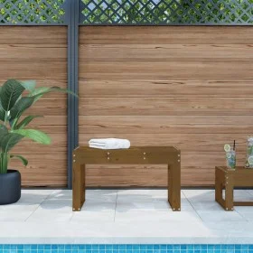 Banco de jardín madera maciza de pino marrón miel 80x38x45 cm de vidaXL, Bancos de jardín - Ref: Foro24-825089, Precio: 75,72...