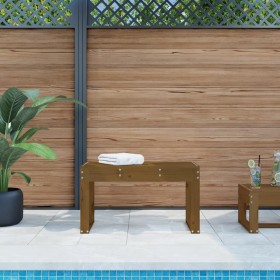 Banco de jardín madera maciza de pino marrón miel 80x38x45 cm de vidaXL, Bancos de jardín - Ref: Foro24-825089, Precio: 74,52...