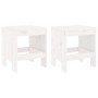 Taburetes de jardín 2 uds madera maciza pino blanco 40x36x45 cm de vidaXL, Sillas de jardín - Ref: Foro24-825339, Precio: 75,...