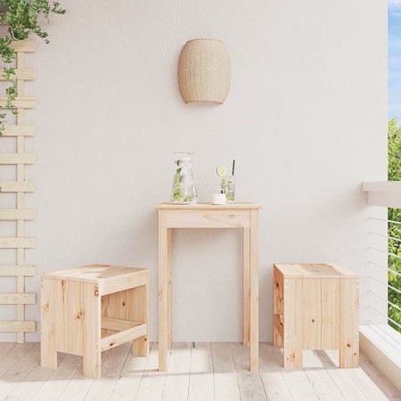 Taburetes de jardín 2 uds madera maciza de pino 40x36x45 cm de vidaXL, Sillas de jardín - Ref: Foro24-825338, Precio: 77,66 €...