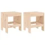 Taburetes de jardín 2 uds madera maciza de pino 40x36x45 cm de vidaXL, Sillas de jardín - Ref: Foro24-825338, Precio: 76,65 €...
