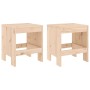 Taburetes de jardín 2 uds madera maciza de pino 40x36x45 cm de vidaXL, Sillas de jardín - Ref: Foro24-825338, Precio: 77,66 €...