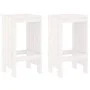 Taburetes de cocina 2 uds madera maciza pino blanco 40x36x75 cm de vidaXL, Sillas de jardín - Ref: Foro24-825346, Precio: 110...