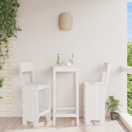 Taburetes de cocina 2 uds madera pino blanco 40x48,5x115,5 cm de vidaXL, Sillas de jardín - Ref: Foro24-825360, Precio: 107,1...