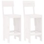 Taburetes de cocina 2 uds madera pino blanco 40x48,5x115,5 cm de vidaXL, Sillas de jardín - Ref: Foro24-825360, Precio: 107,1...