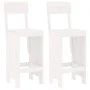 Taburetes de cocina 2 uds madera pino blanco 40x48,5x115,5 cm de vidaXL, Sillas de jardín - Ref: Foro24-825360, Precio: 106,0...