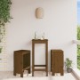Taburetes de cocina 2 uds madera pino marrón miel 40x36x75 cm de vidaXL, Sillas de jardín - Ref: Foro24-825348, Precio: 95,48...