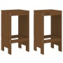 Taburetes de cocina 2 uds madera pino marrón miel 40x36x75 cm de vidaXL, Sillas de jardín - Ref: Foro24-825348, Precio: 95,48...