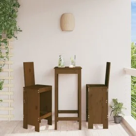 Taburetes de cocina 2 uds madera pino marrón miel 40x42x120 cm de vidaXL, Sillas de jardín - Ref: Foro24-825355, Precio: 122,...