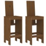 Taburetes de cocina 2 uds madera pino marrón miel 40x42x120 cm de vidaXL, Sillas de jardín - Ref: Foro24-825355, Precio: 123,...