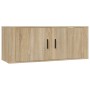 Set de muebles para TV 4 pzas madera contrachapada roble Sonoma en Muebles TV | Comprar online en Foru.es
